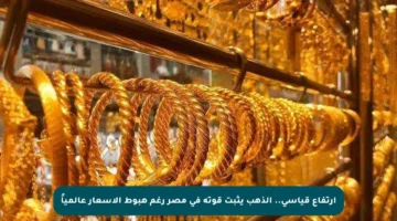 ارتفاع قياسي.. الذهب يثبت قوته في مصر رغم هبوط الأسعار عالمياً